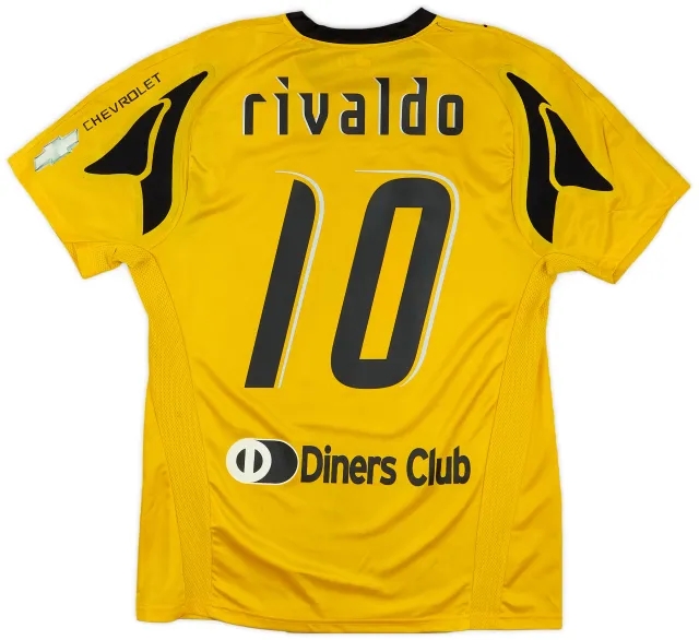 2007-08 AEK Athens Home Shirt Rivaldo #10 - 5/10 - (L)