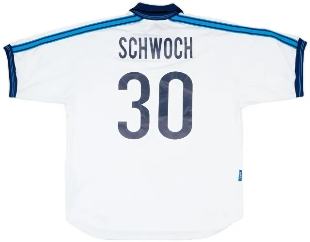 1998-99 Napoli Match Issue Away Shirt Schwoch #30