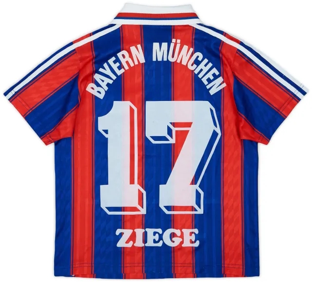1995-97 Bayern Munich Home Shirt Ziege #17 - 8/10 - (M.Boys)