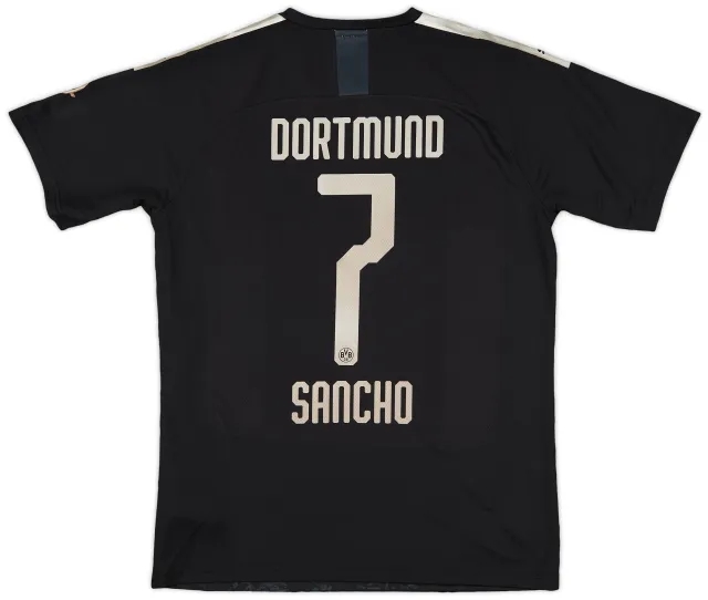 2019-20 Borussia Dortmund Player Issue Away Shirt Sancho #7 (L)