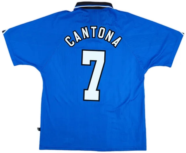 1996-98 Manchester United Third Shirt Cantona #7 - 8/10 - (L)