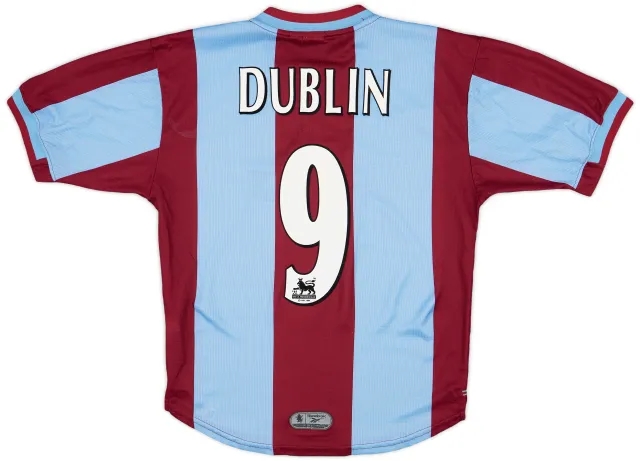 1999-00 Aston Villa Home Shirt Dublin #9 - 7/10 - (S)