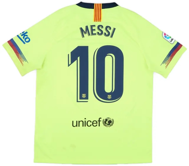 2018-19 Barcelona Away Shirt Messi #10 - 6/10 - (L)