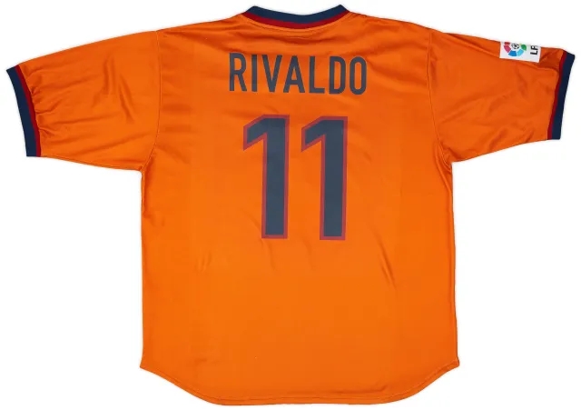1998-00 Barcelona Third Shirt Rivaldo #11 - 8/10 - (L)