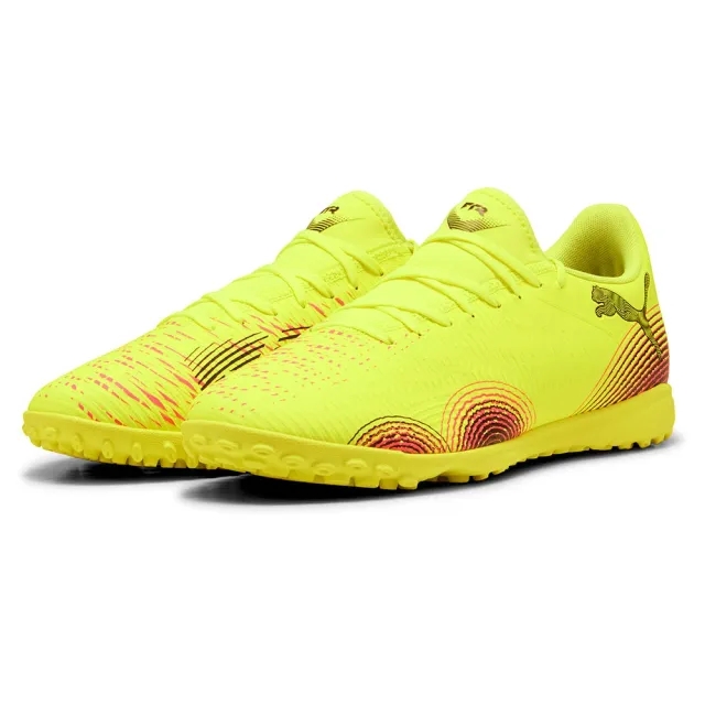 PUMA Future 8 Play TT Football Boots Unisex, Yellow Alert/Black/Sun Struck, size 10