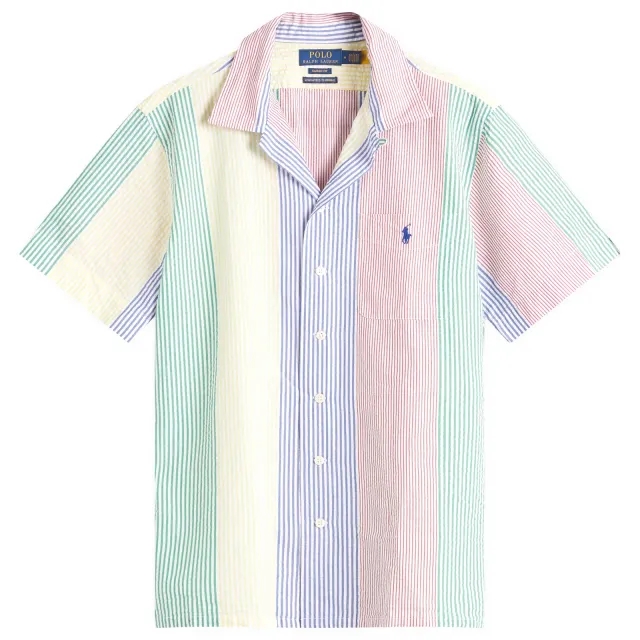 Polo Ralph Lauren Men's Classic Fit Multi Stripe Vacation Shirt 5011 Multi Stripe