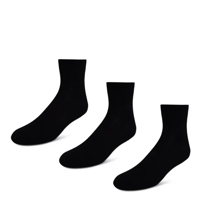 Foot Locker 3 Pack Active Dry Quarter Unisex Socks - Black