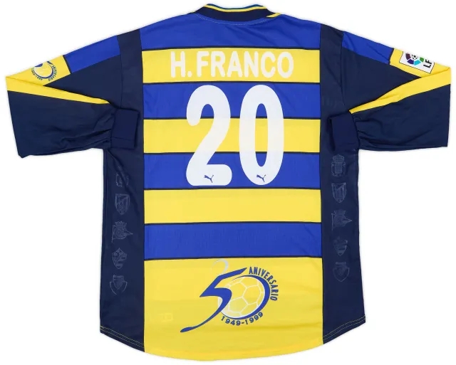 1998-99 Las Palmas Match Issue Anniversary L/S Shirt H. Franco #20