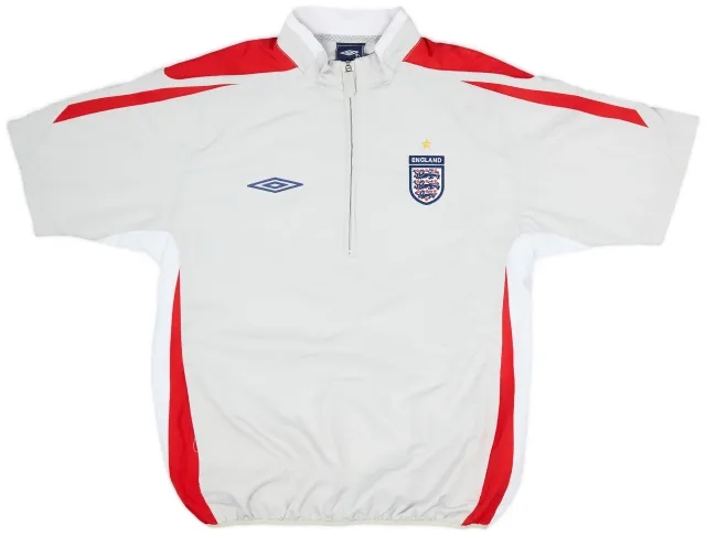 2007-08 England Umbro 1/4 Zip S/S Training Top - 8/10 - (M)