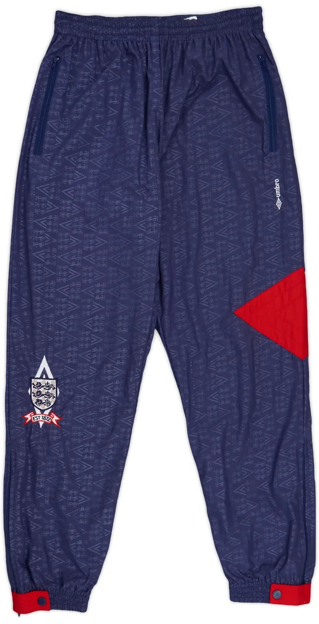 1990-92 England Umbro Track Pants/Bottoms - 9/10 - (L)