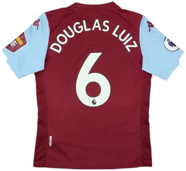 2019-20 Aston Villa Home Shirt Douglas Luiz #6 - 7/10 - (M)