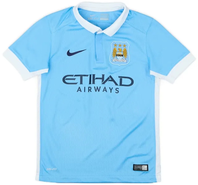 2015-16 Manchester City Home Shirt - 7/10 - (S.Boys)
