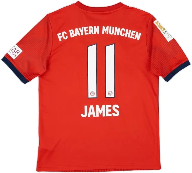 2018-19 Bayern Munich Home Shirt James #11 - 7/10 - (XL.Boys)