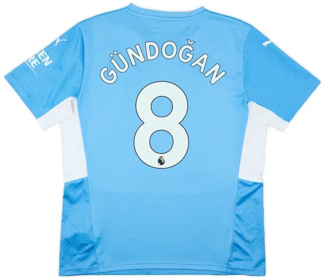 2021-22 Manchester City Home Shirt Gundogan #8 - 5/10 - (L)