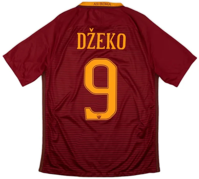 2016-17 Roma Home Shirt Dzeko #9 - 9/10 - (M)