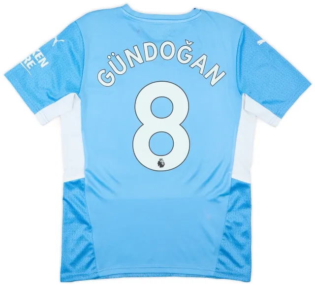 2021-22 Manchester City Home Shirt Gundogan #8 - 7/10 - (M)