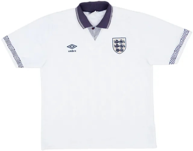 1990-92 England Home Shirt - 8/10 - (M)