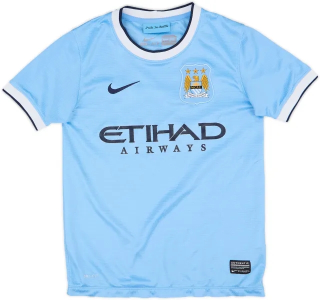2013-14 Manchester City Home Shirt - 8/10 - (S.Boys)