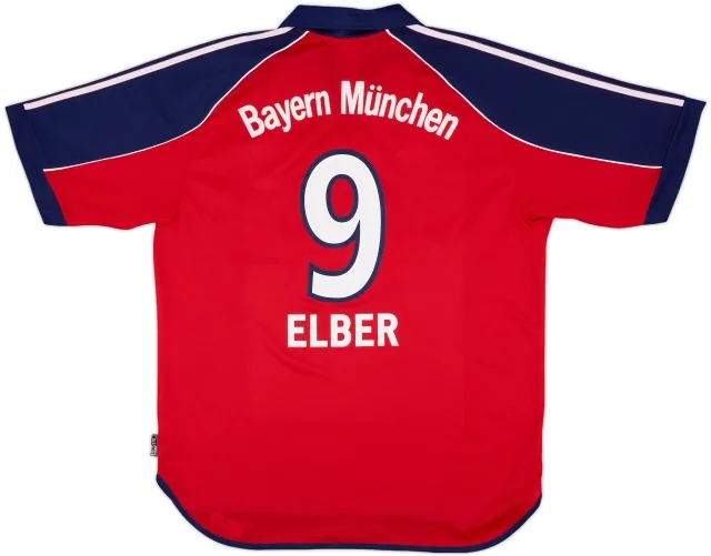 1999-01 Bayern Munich Home Shirt Elber #9 - 8/10 - (L)