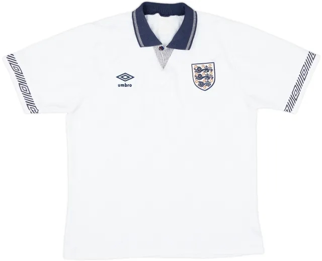 1990-92 England Home Shirt - 8/10 - (L)