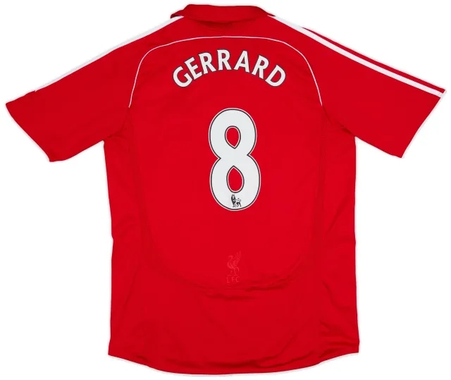 2006-08 Liverpool Home Shirt Gerrard #8 - 6/10 - (L)
