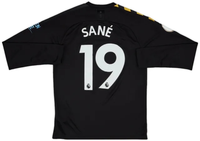 2019-20 Manchester City Away L/S Shirt Sane #19 - 8/10 - (S)
