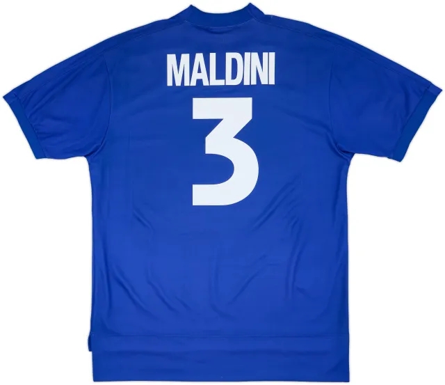 1998-99 Italy Home Shirt Maldini #3 - 6/10 - (XL)