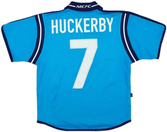 2002-03 Manchester City Home Shirt Huckerby #7 - 5/10 - (7-8 Years)