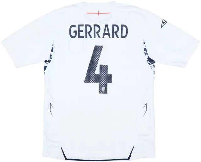 2007-09 England Home Shirt Gerrard #4 - 6/10 - (M)