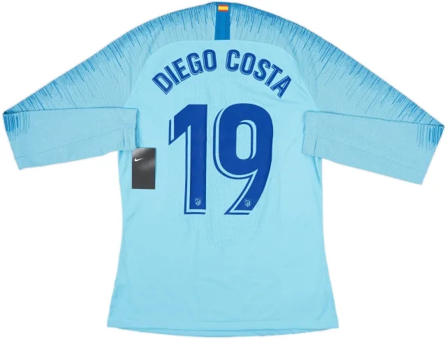 2018-19 Atletico Madrid Player Issue Away L/S Shirt Diego Costa #19 (L)