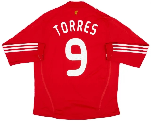 2008-10 Liverpool Home L/S Shirt Torres #9 - 5/10 - (L)