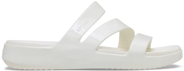 Crocs | Women | Getaway Patent Strappy | Slides | Chalk | 3