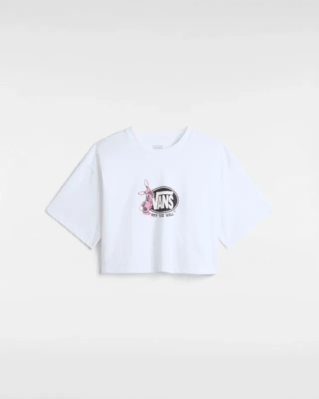 Vans - Follow Crop T-Shirt, Woman, White