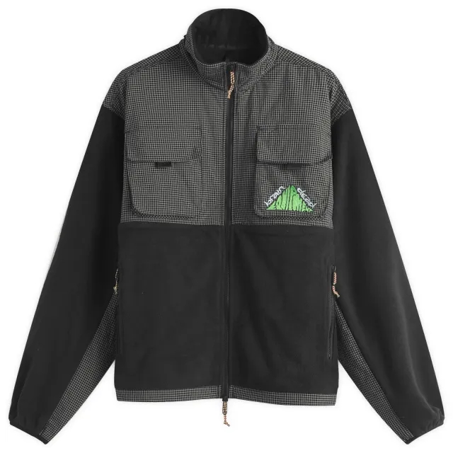 Brain Dead Men's Equipment Ripstop Zip Fleece Jacket Black