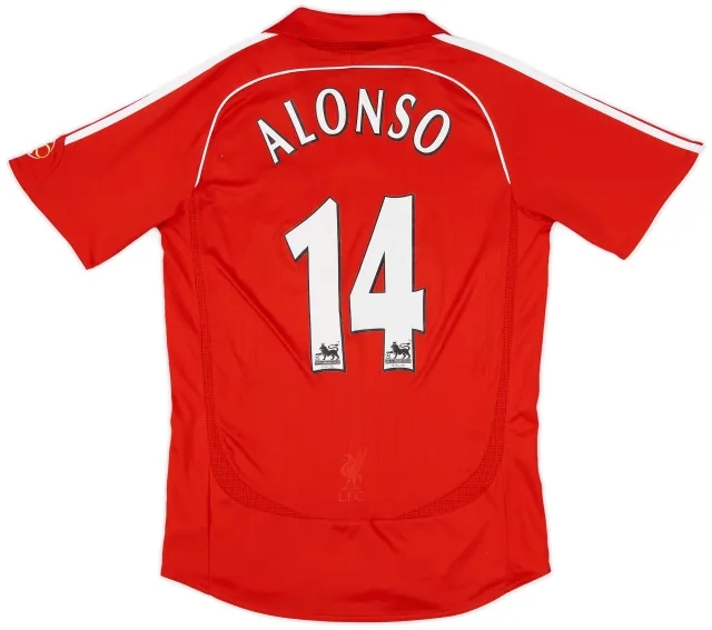 2006-08 Liverpool Home Shirt Alonso #14 - 7/10 - (S)