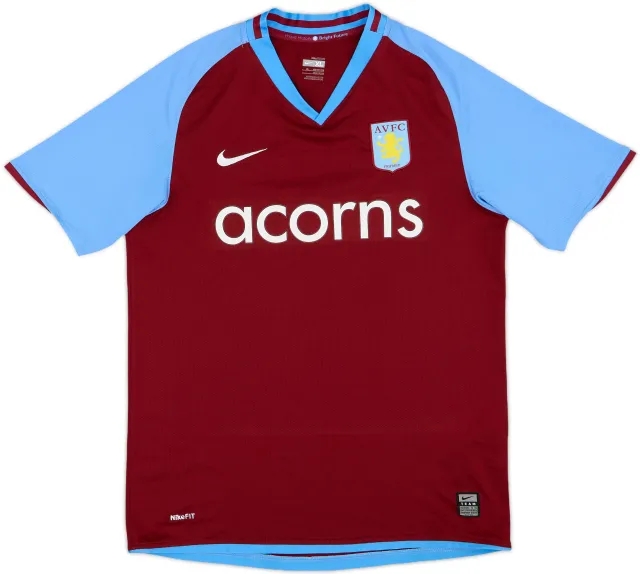 2008-09 Aston Villa Home Shirt - 9/10 - (XL.Boys)