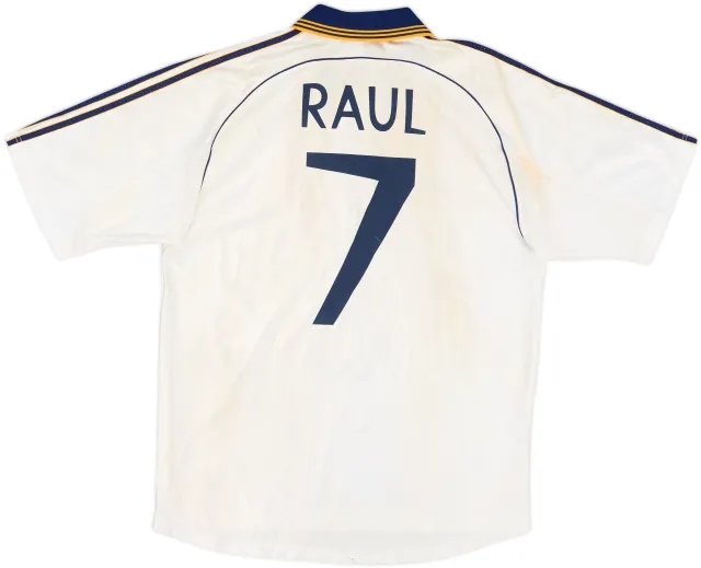 1998-00 Real Madrid Home Shirt Raul #7 - 3/10 - (L)