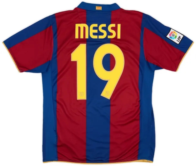 2007-08 Barcelona Home Shirt Messi #19 - 5/10 - (M)