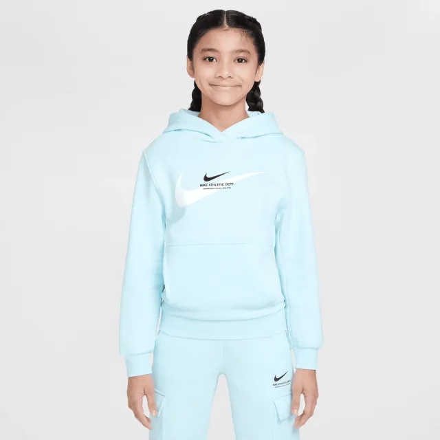 Nike Sportswear Older Kids' Fleece Pullover Hoodie - Blue - Fleece