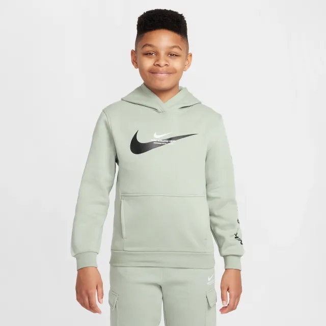 Nike Sportswear Older Kids' Fleece Pullover Hoodie - Green - Fleece