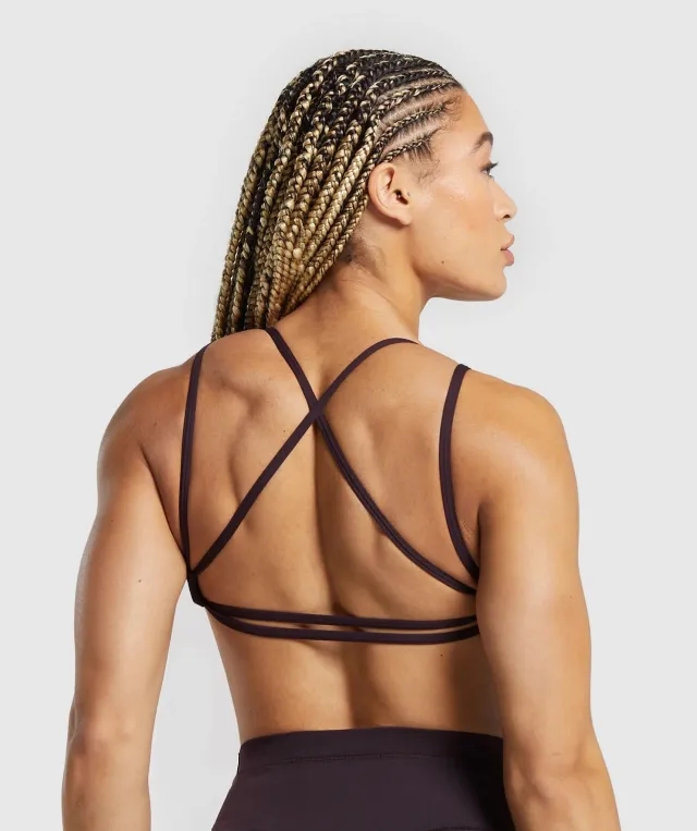  Back Gains Sports Bra - Plum Brown