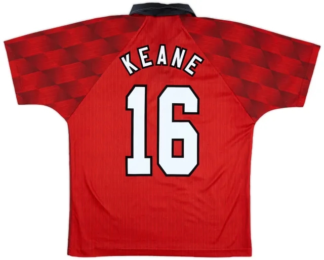 1996-98 Manchester United Home Shirt Keane #16 - 8/10 - (M)