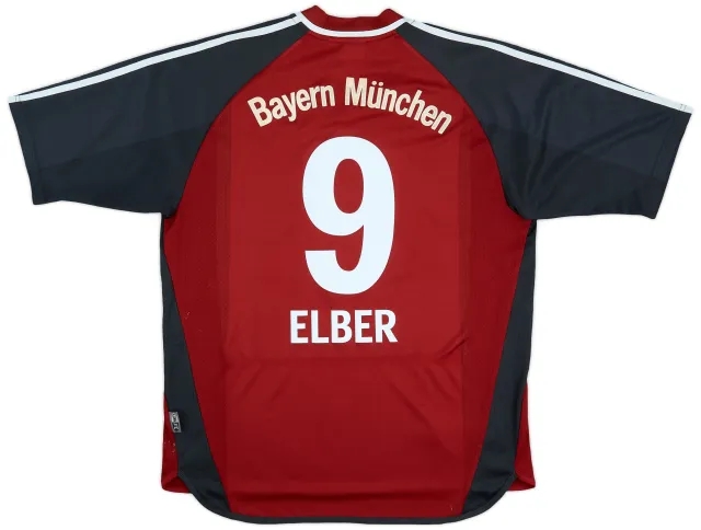 2001-02 Bayern Munich Home Shirt Elber #9 - 7/10 - (L)