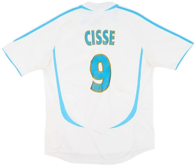 2006-07 Olympique Marseille Home Shirt Cisse #9 - 4/10 - (L)