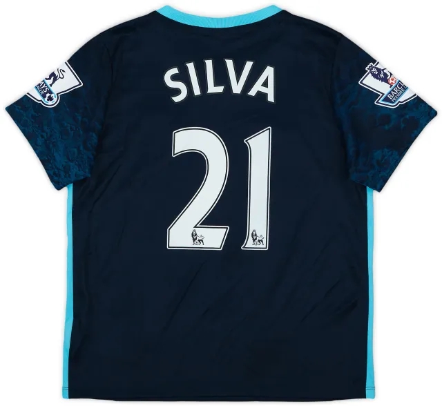 2015-16 Manchester City Away Shirt Silva #21 - 8/10 - (7-8Y)