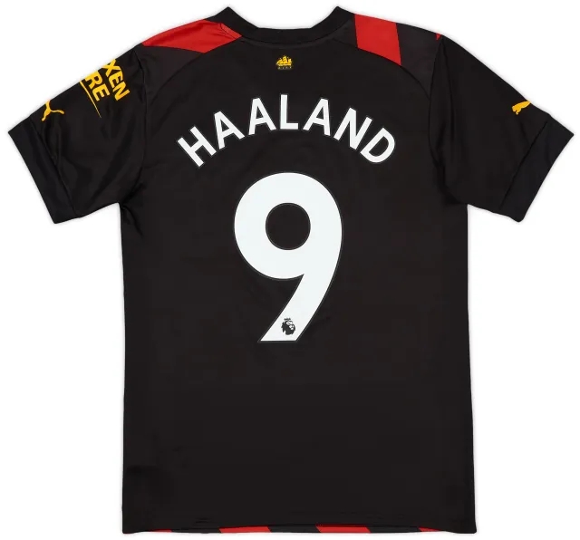 2022-23 Manchester City Away Shirt Haaland #9 - 9/10 - (S)