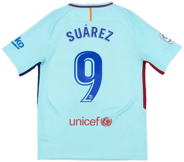 2017-18 Barcelona Away Shirt Suarez #9 - 7/10 - (M)