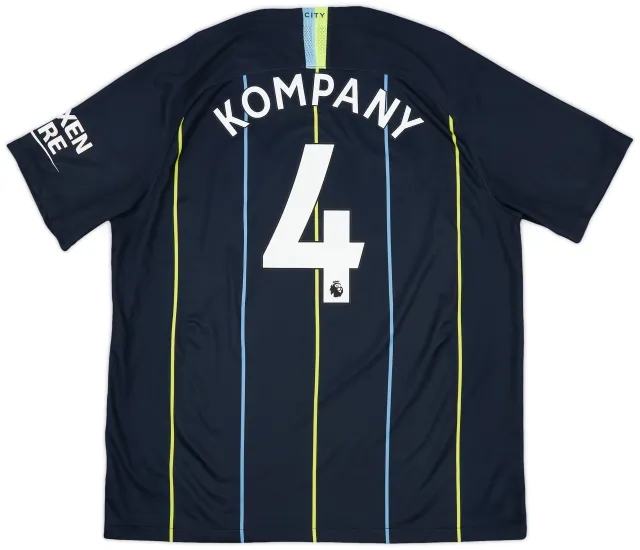 2018-19 Manchester City Away Shirt Kompany #4 - 9/10 - (XL)
