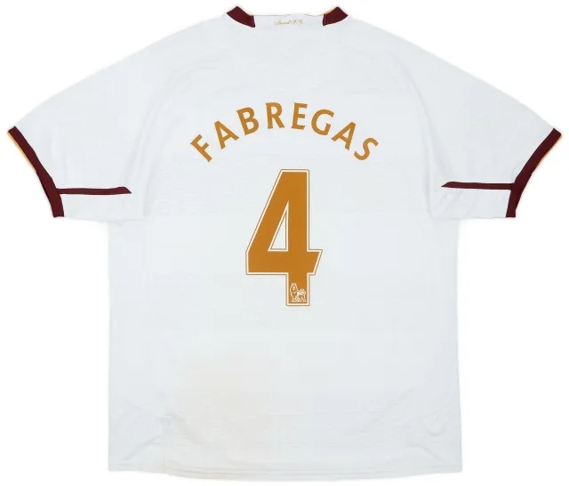 2007-08 Arsenal Away Shirt Fabregas #4 - 8/10 - (L)