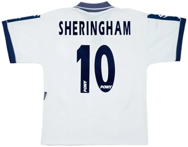 1995-97 Tottenham Home Shirt Sheringham #10 - 8/10 - (M)